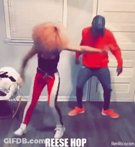 Man And Woman Dancing Reese Hop GIF
