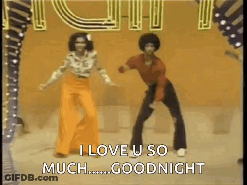 Man And Woman Dancing Saying I Love U So Much Goodnight GIF