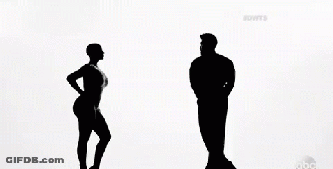 Man And Woman Dancing Silhouette GIF