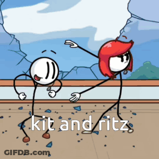 Man And Woman Dancing With Kit And Ritz GIF