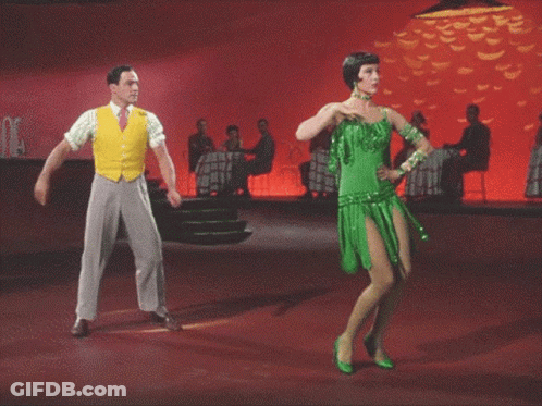 Man And Woman Dancing, Woman In Green Dress GIF