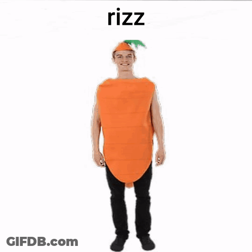 Man And Woman Dressed As Carrots With Rizz GIF