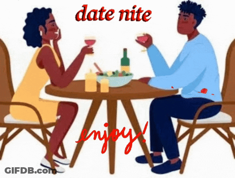 Man And Woman Drinking Wine At Table GIF