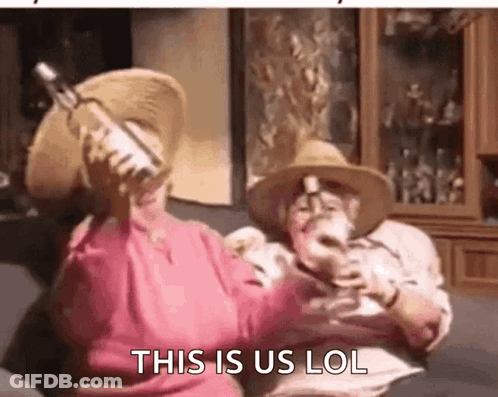 Man And Woman Drinking Wine GIF