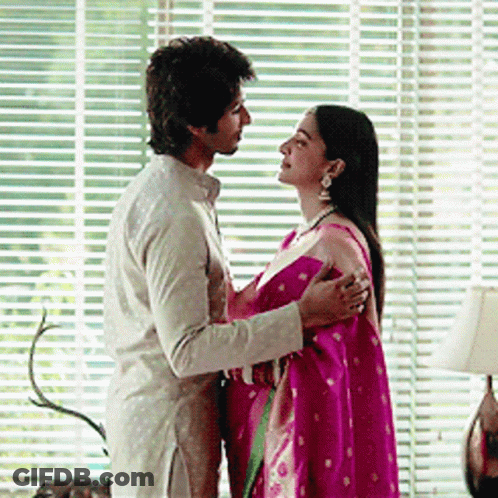 Man And Woman Facing Each Other At Window GIF