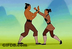 Man And Woman Fighting On Field GIF