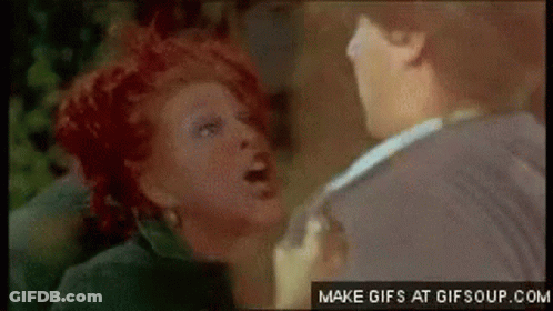 Man And Woman Fighting Red Hair GIF