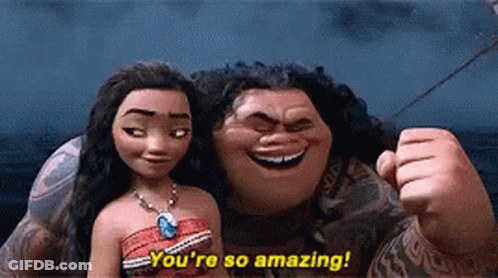 Man And Woman From Moana Talking GIF