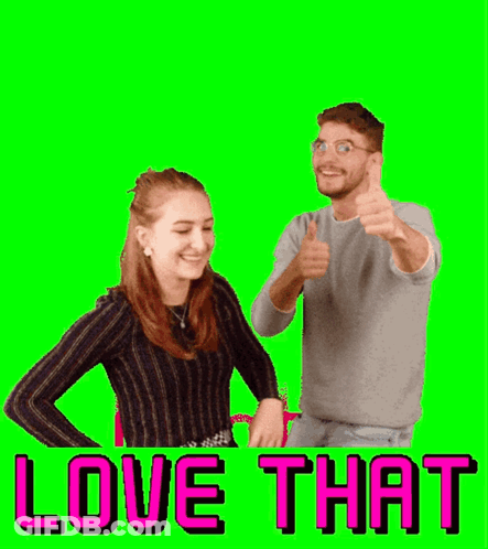 Man And Woman Giving Thumbs Up GIF