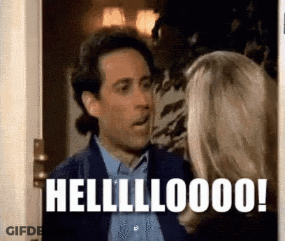 Man And Woman Greeting GIF