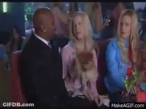 Man And Woman Holding Dog In Club GIF