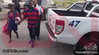 Man And Woman Holding Hands By White Truck 47 GIF