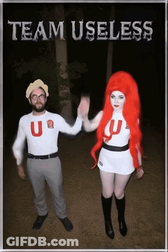 Man And Woman Holding Hands Team Useless GIF