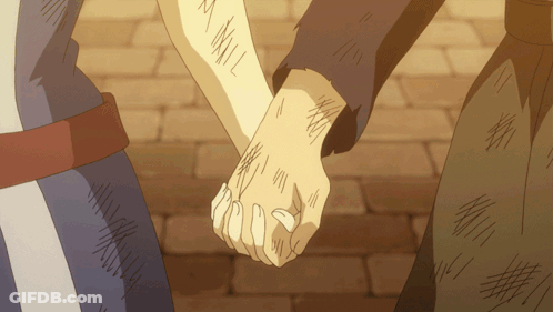 Man And Woman Holding Hands With Body Drawings GIF