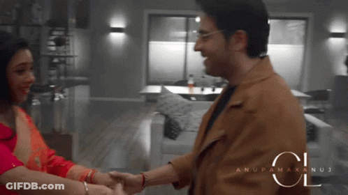 Man And Woman Holding Hands With CL GIF