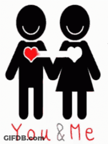 Man And Woman Holding Hands You And Me GIF