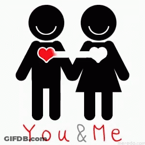 Man And Woman Holding Hands You & Me GIF