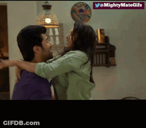 Man And Woman Hugging GIF