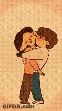 Man And Woman Hugging And Kissing GIF