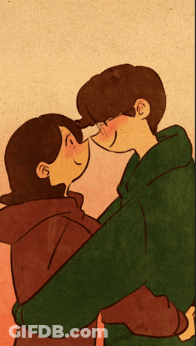 Man And Woman Hugging And Kissing GIF