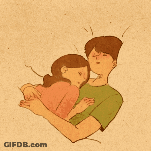 Man And Woman Hugging GIF
