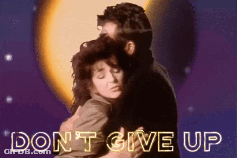 Man And Woman Hugging Don't Give Up GIF