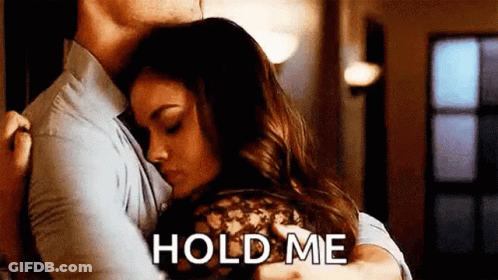 Man And Woman Hugging Hold Me GIF