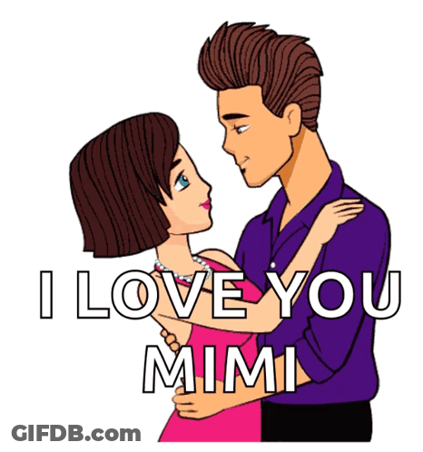 Man And Woman Hugging I Love You Mimi GIF
