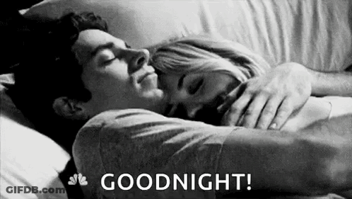 Man And Woman Hugging In Bed GIF