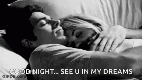 Man And Woman Hugging In Bed GIF