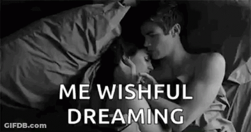 Man And Woman Hugging In Bed GIF