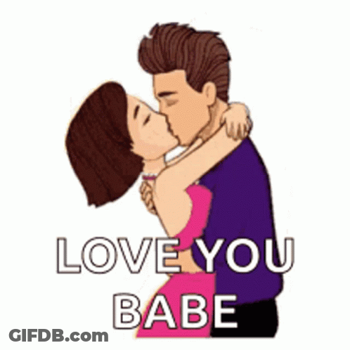Man And Woman Hugging Love You Babe GIF