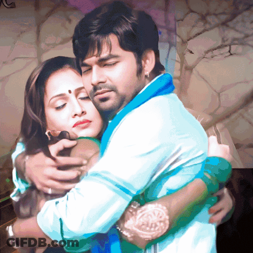 Man And Woman Hugging, Man With Watch GIF