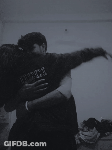 Man And Woman Hugging Saying I Love You My Baby GIF