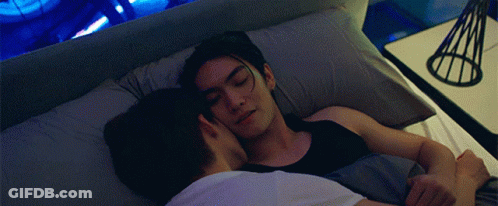 Man And Woman Hugging While Sleeping GIF