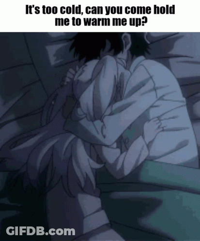Man And Woman Hugging With Cold Words GIF