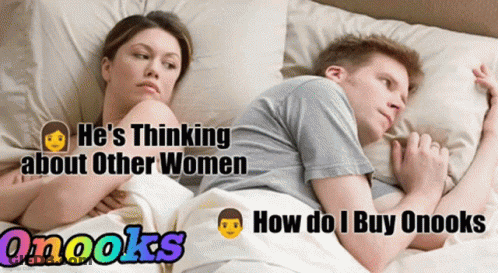 Man And Woman In Bed Thinking About Other Women GIF