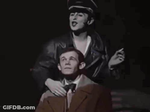 Man And Woman In Black And White GIF