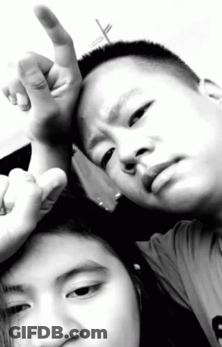 Man And Woman In Black And White GIF