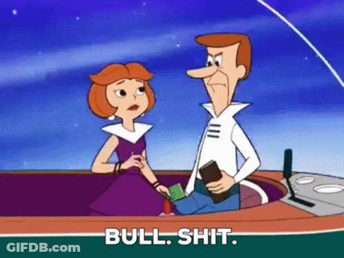 Man And Woman In Boat Saying Bull Shit GIF