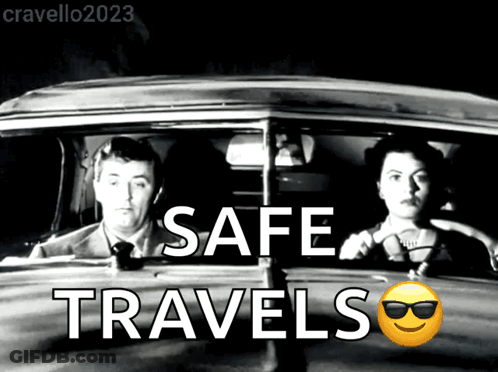 Man And Woman In Car Safe Travels GIF