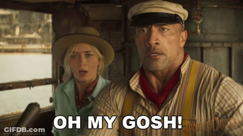 Man And Woman In Car Saying Oh My Gosh GIF