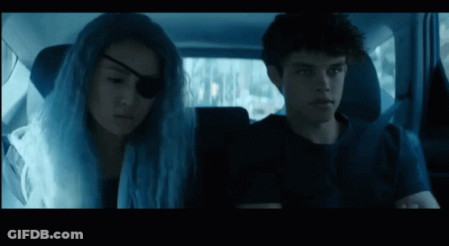 Man And Woman In Car Woman With Eye Patch GIF