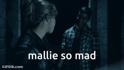 Man And Woman In Dark Room Mallie So Mad GIF