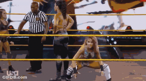 Man And Woman In Front Of Jury Screen GIF