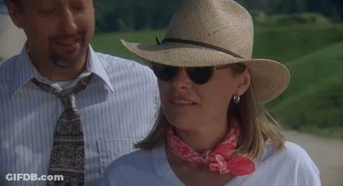 Man And Woman In Hats And Sunglasses GIF