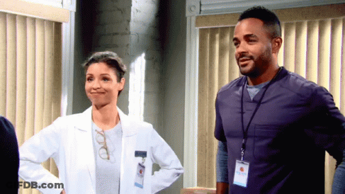 Man And Woman In Hospital Room GIF