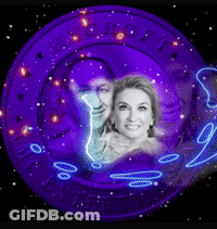 Man And Woman In Purple Circle Passport GIF