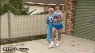 Man And Woman Jogging GIF