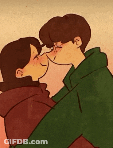 Man And Woman Kissing GIF